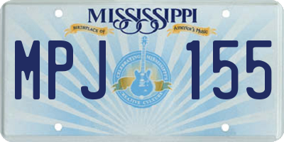 MS license plate MPJ155