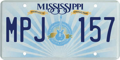 MS license plate MPJ157