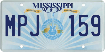 MS license plate MPJ159