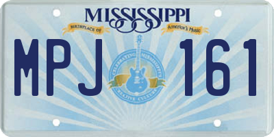 MS license plate MPJ161