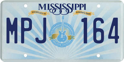 MS license plate MPJ164