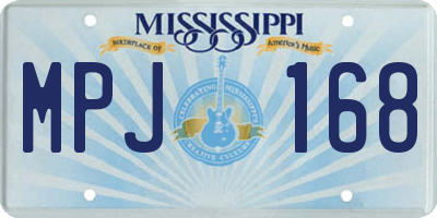 MS license plate MPJ168