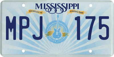 MS license plate MPJ175