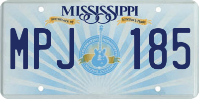 MS license plate MPJ185