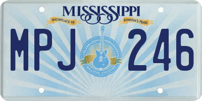 MS license plate MPJ246