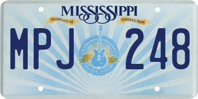 MS license plate MPJ248