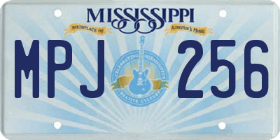 MS license plate MPJ256