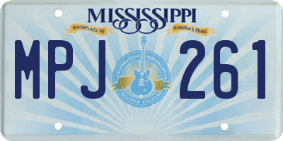 MS license plate MPJ261