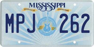 MS license plate MPJ262