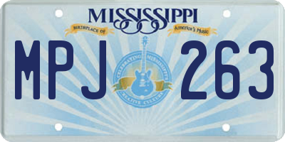 MS license plate MPJ263