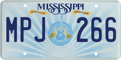 MS license plate MPJ266