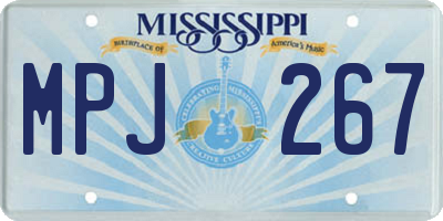 MS license plate MPJ267