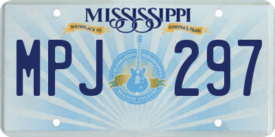 MS license plate MPJ297