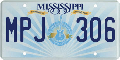 MS license plate MPJ306