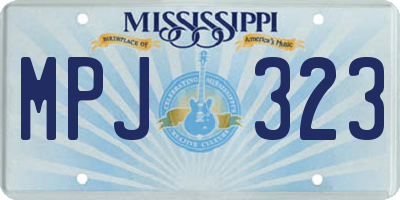 MS license plate MPJ323