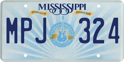 MS license plate MPJ324