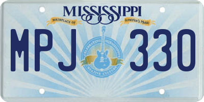 MS license plate MPJ330