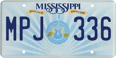 MS license plate MPJ336