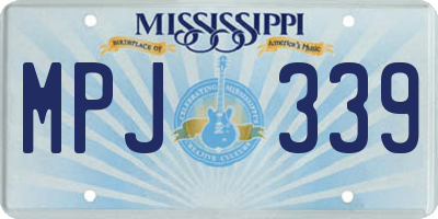 MS license plate MPJ339