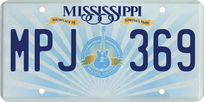 MS license plate MPJ369