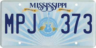 MS license plate MPJ373