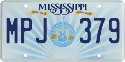 MS license plate MPJ379