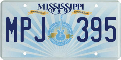 MS license plate MPJ395