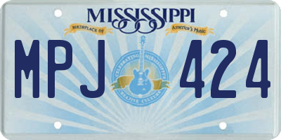 MS license plate MPJ424