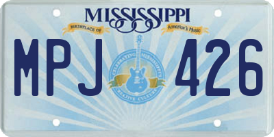 MS license plate MPJ426