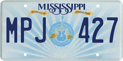 MS license plate MPJ427