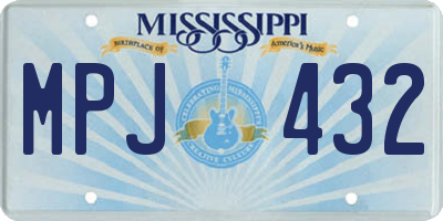 MS license plate MPJ432