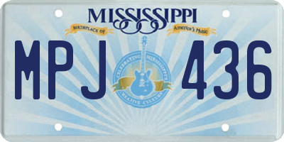 MS license plate MPJ436