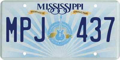 MS license plate MPJ437