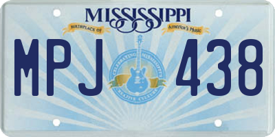 MS license plate MPJ438