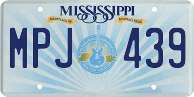 MS license plate MPJ439