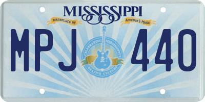 MS license plate MPJ440