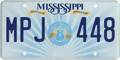 MS license plate MPJ448