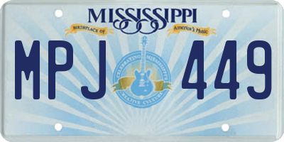 MS license plate MPJ449