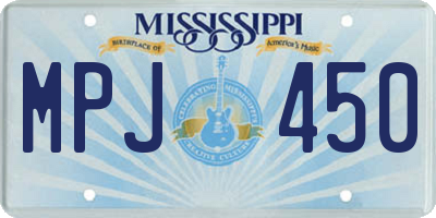 MS license plate MPJ450