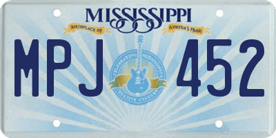 MS license plate MPJ452