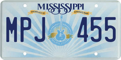 MS license plate MPJ455