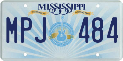 MS license plate MPJ484