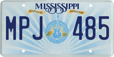 MS license plate MPJ485