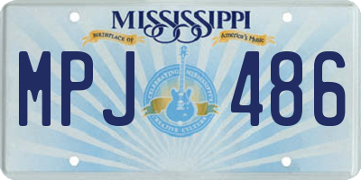 MS license plate MPJ486