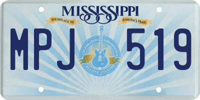 MS license plate MPJ519