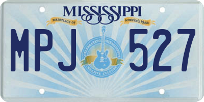 MS license plate MPJ527