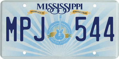 MS license plate MPJ544