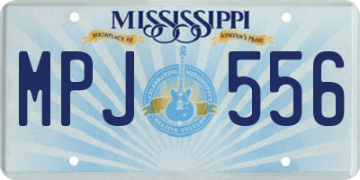 MS license plate MPJ556