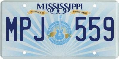 MS license plate MPJ559