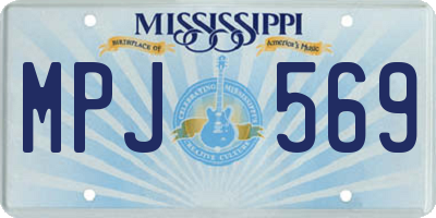 MS license plate MPJ569